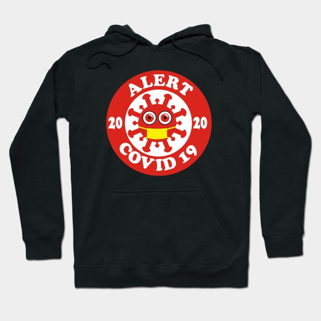 Alert Covid 19 Hoodie by Red Line